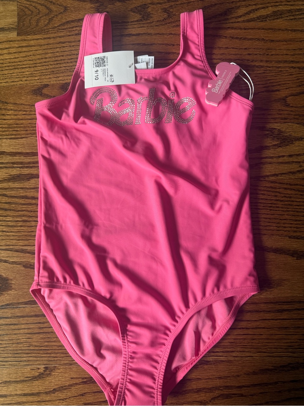 Barbie Pink Graphic Sweatshirt and Hot Pink Barbie bathing suit Set for Kids - Picture 4 of 5